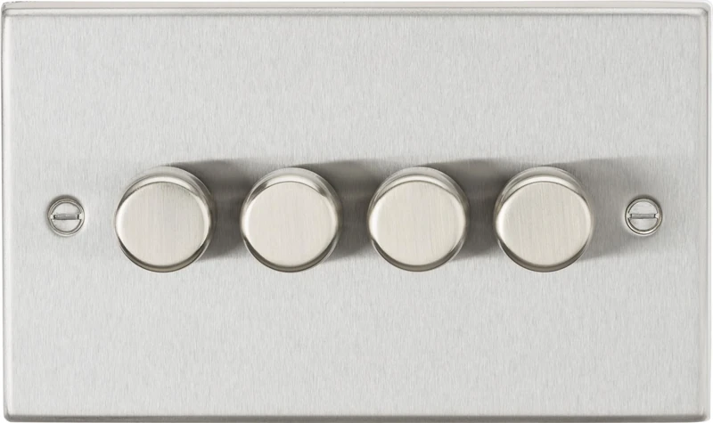 4G 2-way 10-200W (5-150W LED) Intelligent dimmer - Brushed Chrome