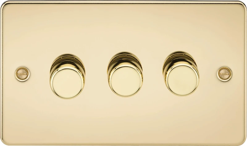 3G 2-way 10-200W (5-150W LED) Intelligent dimmer - Polished Brass