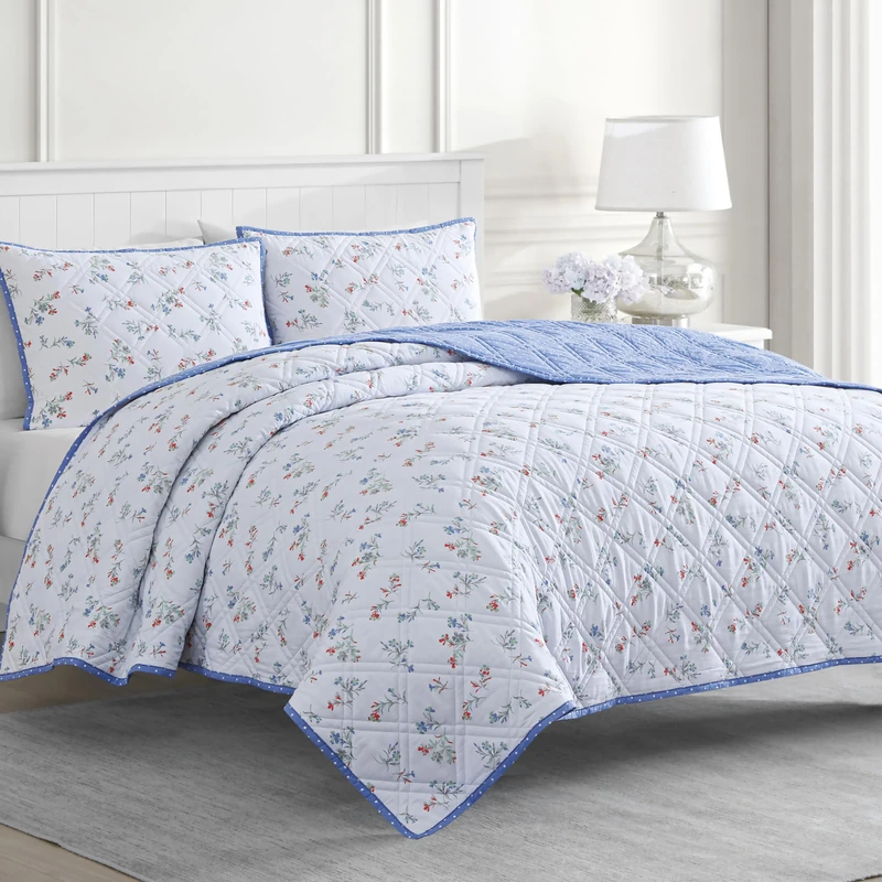 Martha Stewart Quilt Set, Cotton, Bernadette Disty, Full/Queen