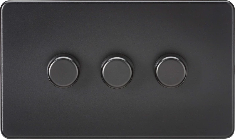 3G 2-way 10-200W (5-150W LED) Intelligent dimmer - Matt Black