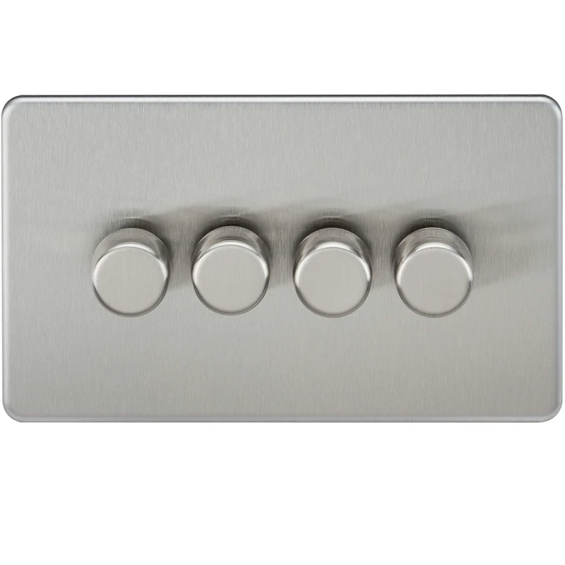4G 2-way 10-200W (5-150W LED) Intelligent dimmer - Brushed Chrome