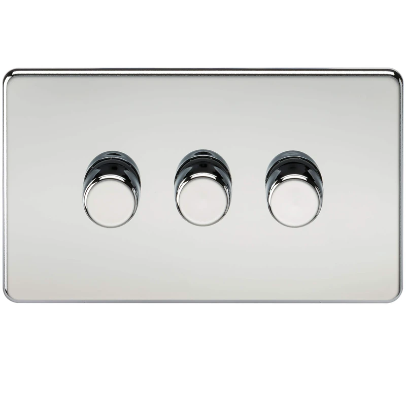 3G 2-way 10-200W (5-150W LED) Intelligent dimmer - Polished Chrome