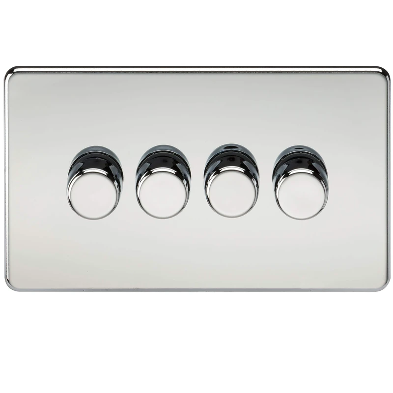 4G 2-way 10-200W (5-150W LED) Intelligent dimmer - Polished Chrome