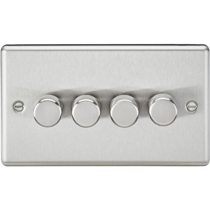 4G 2-way 10-200W (5-150W LED) Intelligent dimmer -Brushed Chrome