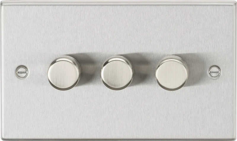 3G 2-way 10-200W (5-150W LED) Intelligent dimmer - Brushed Chrome