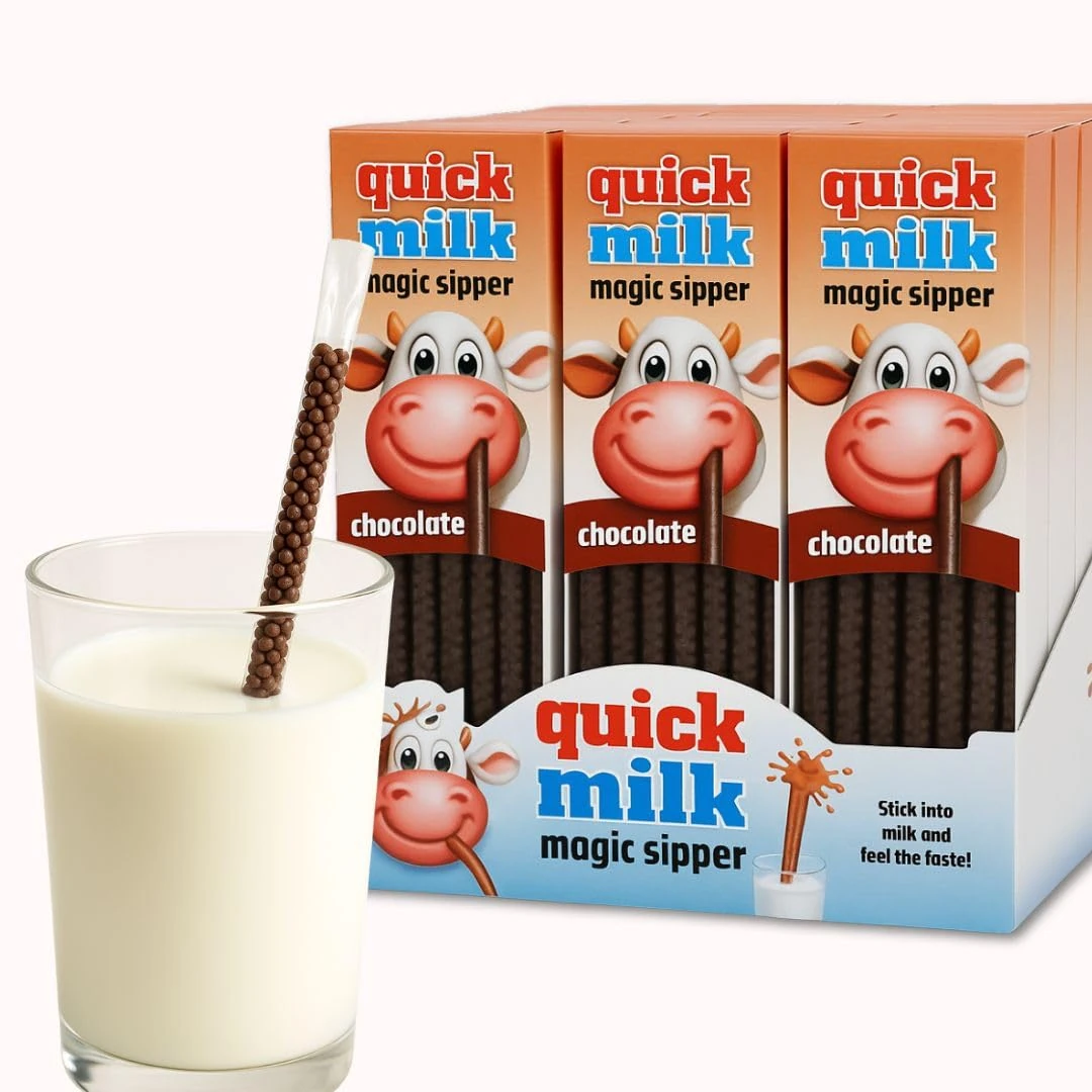 Quick Milk Magic Sipper | Chocolate Flavour Fun Pack | Pack of 3 (Total 39 Pieces)