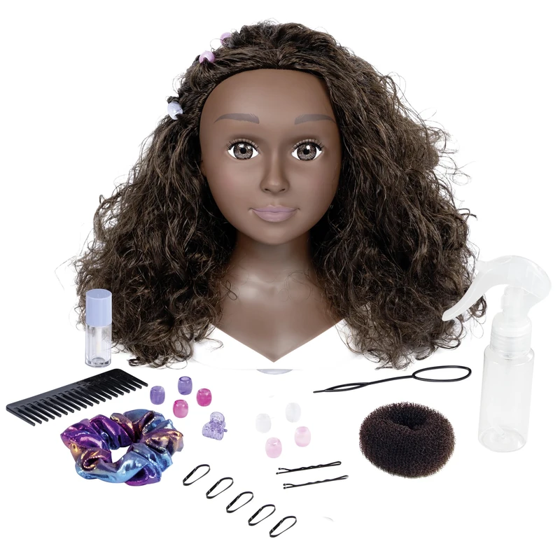 Smoby My Beauty Afro Styling Head - 23 Hair Accessories
