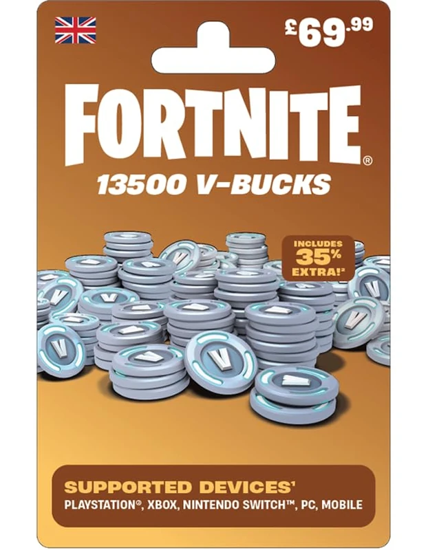 Fortnite (13500 V-Bucks - UK Only - Delivered by post