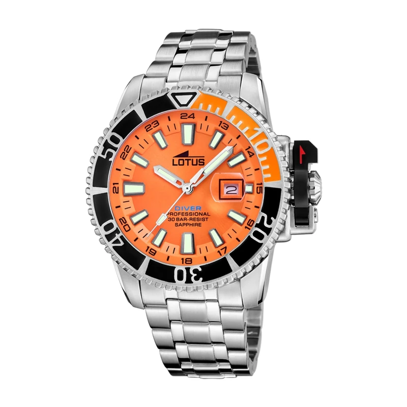 Lotus Mens Steel Divers Watch - WR 300M - in a Box Set 18938/2