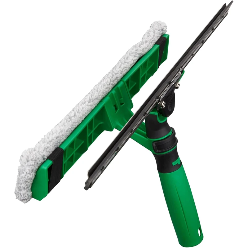Unger VV450 VisaVersa 2-in1 Window Squeegee & Window Washer - Indoor & Outdoor Professional Streak Free Window Cleaning Equipment - 18 Inch / 45 cm, Green
