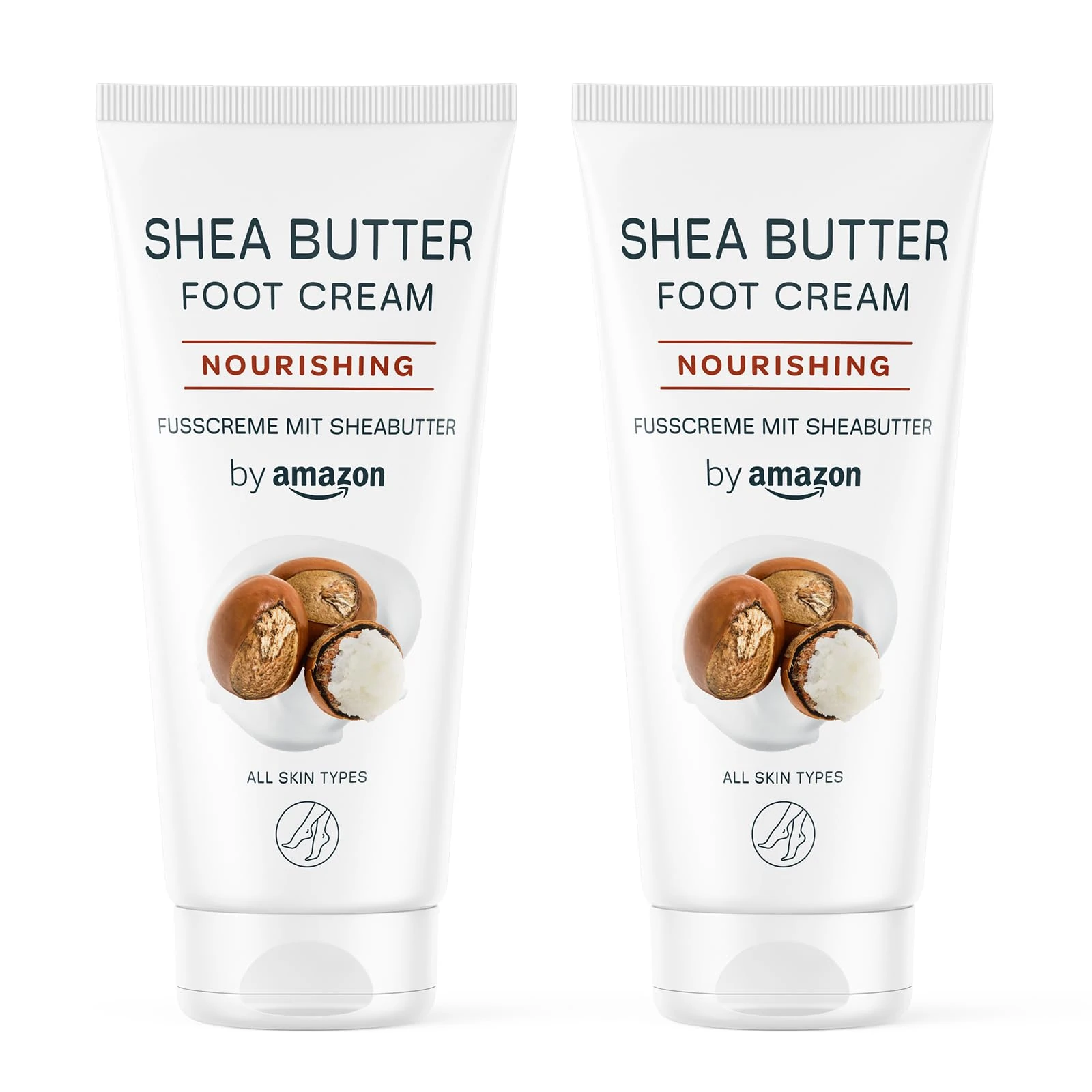 by Amazon Shea Butter Foot Cream, 2x100ml