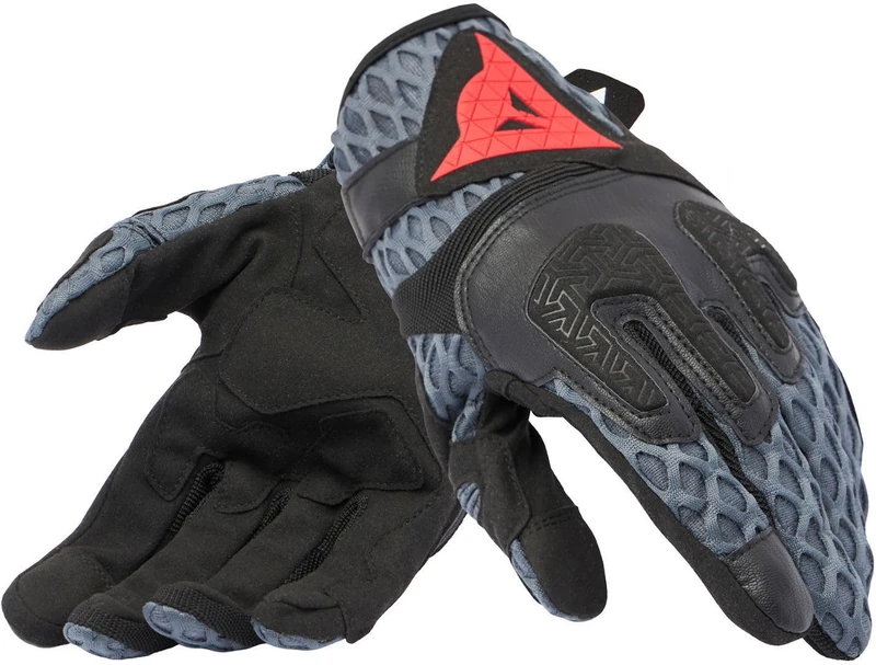 Dainese Air-Maze Unisex Summer Motorcycle Gloves, Mesh Fabric, Knuckle Protections, Touch Screen, Black/Iron Gate, XXS - Image 1