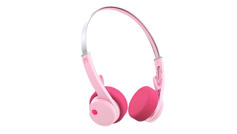 Mondo Freestyle On-Ear Headphones, Bluetooth 5.3, ENC, 36mm Driver, Retro 80's Style, Pink