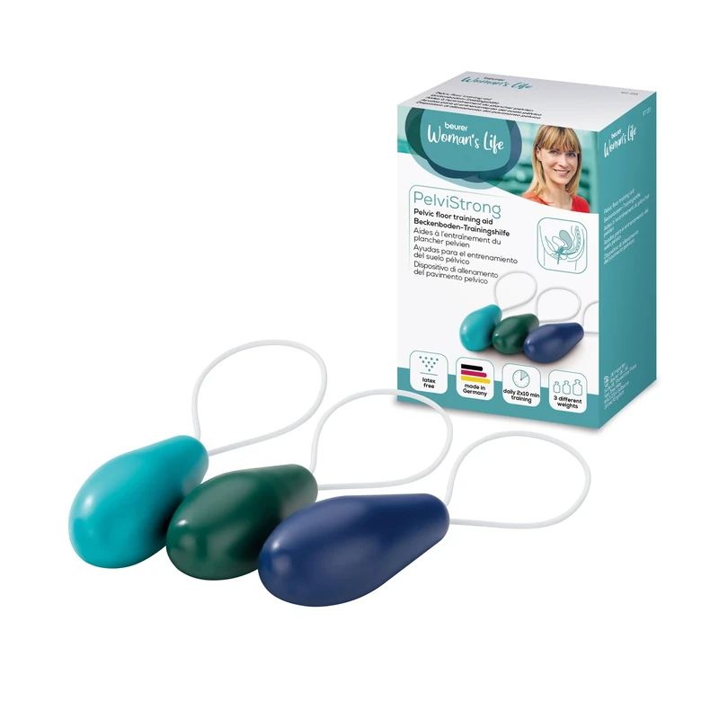 Beurer PT 20 PelviStrong Pelvic Floor Training Aid for Women, Strengthening Pelvic Floor Muscles, Regeneration and Maintenance of Pelvic Floor Muscles, Set of 3 Cones, Training Book Online