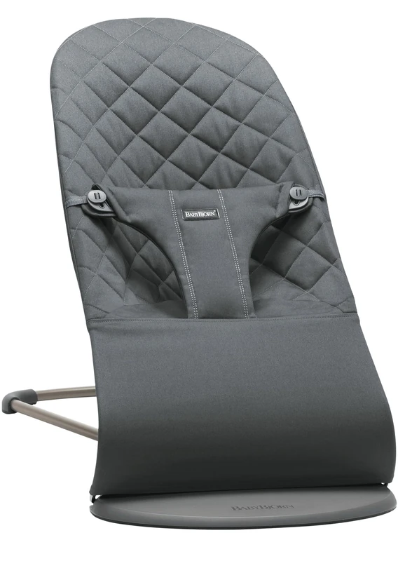 BabyBjörn Baby Rocker Bliss Woven, Classic Stitching, Anthracite Grey