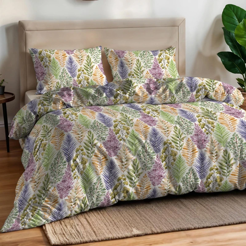 Italian Bed Linen Aurora Duvet Cover Set, Digital Print, Double, CRUZ - Image 1