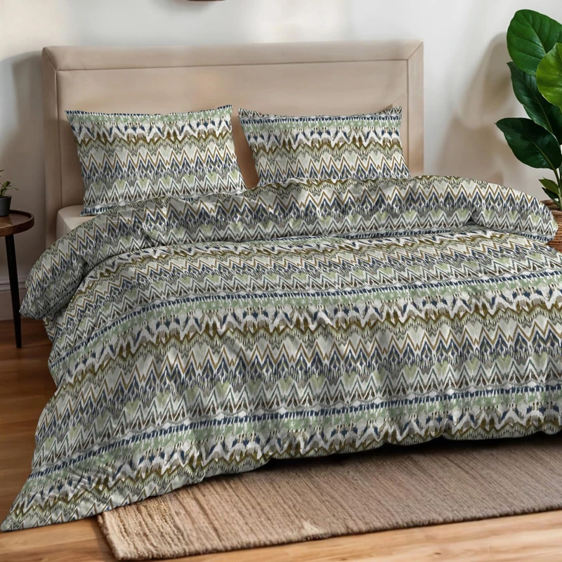 Italian Bed Linen Aurora Duvet Cover Set, Digital Print, Double, KIMO