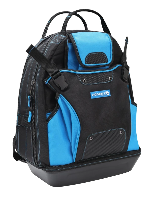 Högert Technik, Heavy Duty Backpack 600D Polyester Abrasion Resistance PE Plastic Three Large Compartments Slip Pockets