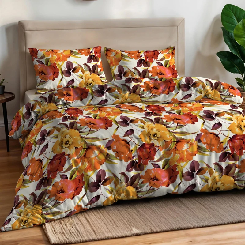 Italian Bed Linen Aurora Duvet Cover Set, Digital Print, Double, Alba