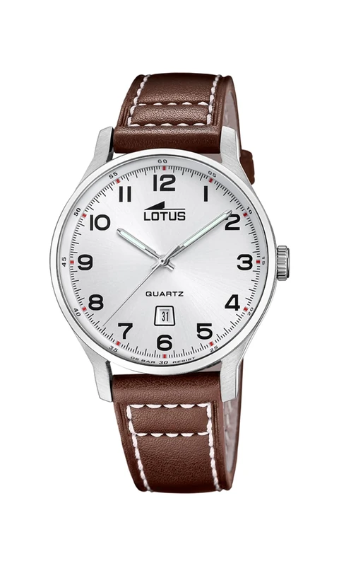 Lotus Mens Stainless Steel Watch with Leather Strap 18954/1
