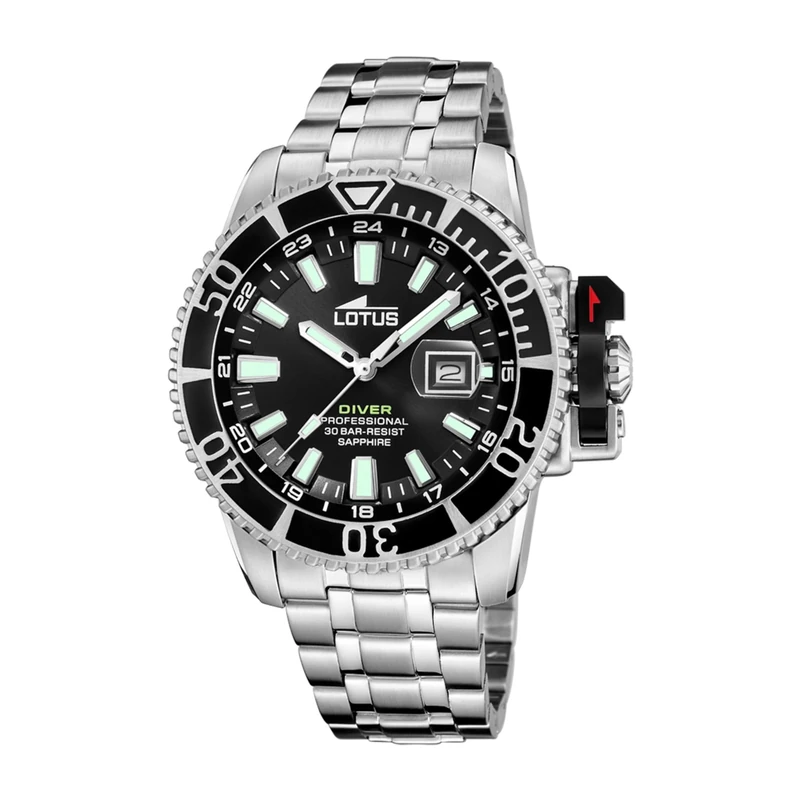 Lotus Mens Steel Divers Watch - WR 300M - in a Box Set 18938/4