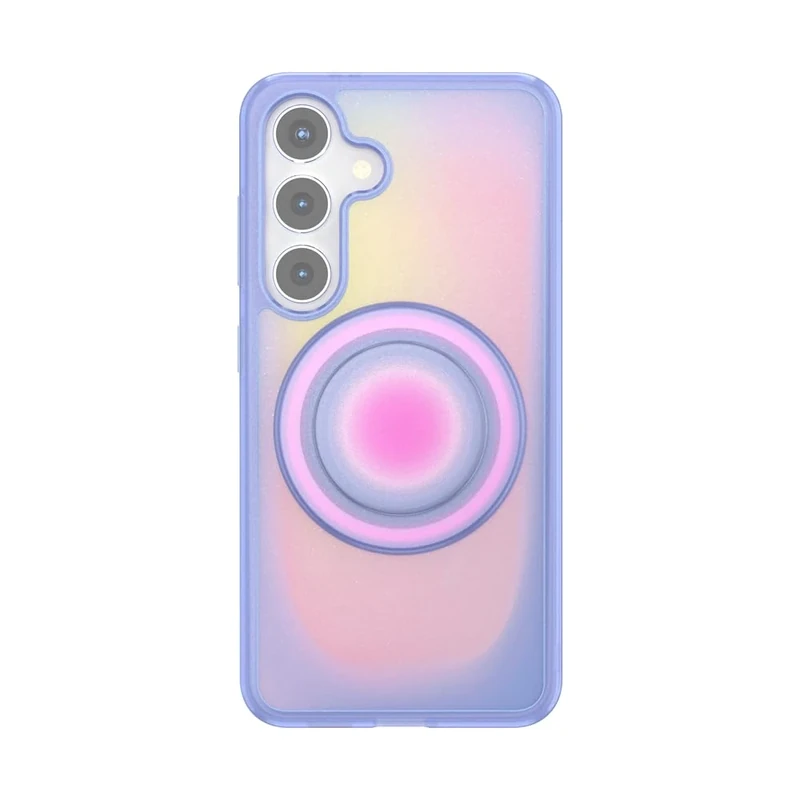 PopSockets Case for Samsung Galaxy S24, Compatible with MagSafe, with Magnetic PopGrip Phone Grip Included, Phone Case for Galaxy S24 - Aura