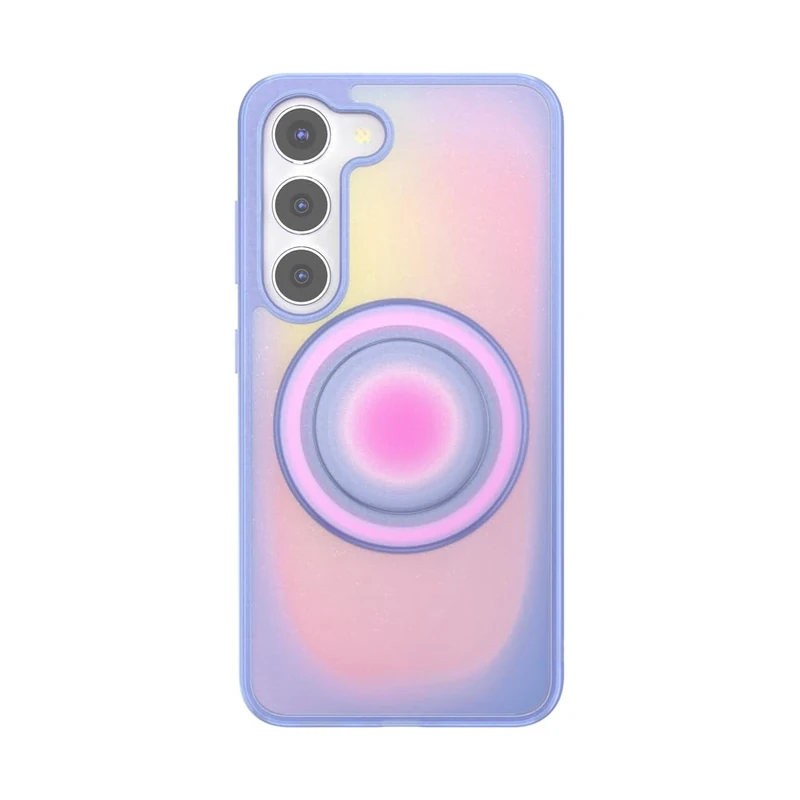 PopSockets Case for Samsung Galaxy S23, Compatible with MagSafe, with Magnetic PopGrip Phone Grip Included, Phone Case for Galaxy S23 - Aura