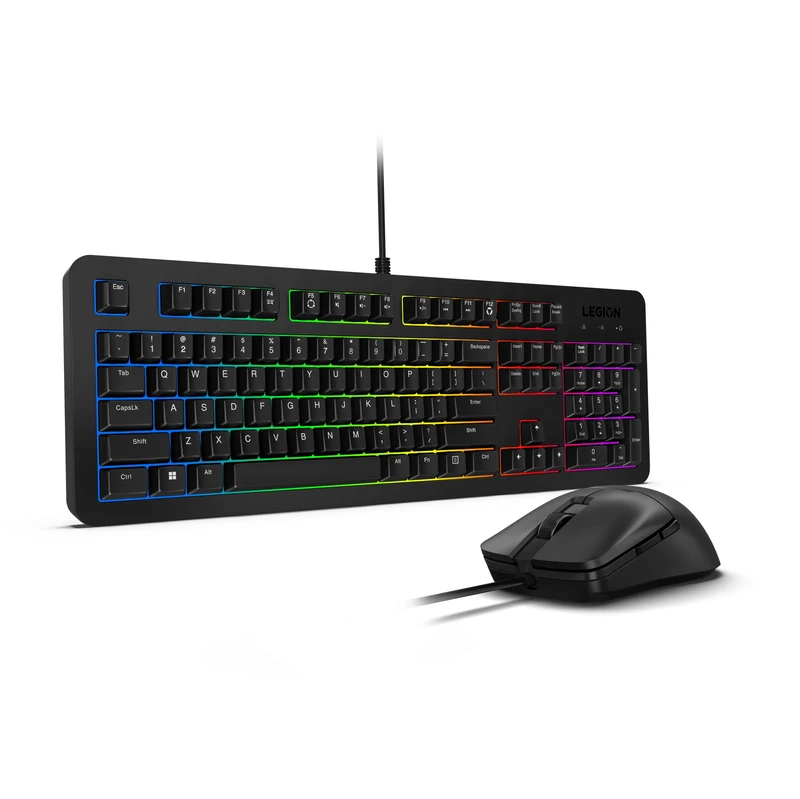 Lenovo Legion KM310 RGB Wired Gaming Keyboard and Mouse Combo with K310 Keyboard and M300S Mouse, Keyboard: Silent Keypad Membrane Switches, Mouse: Symmetrical Small Size and - Image 1