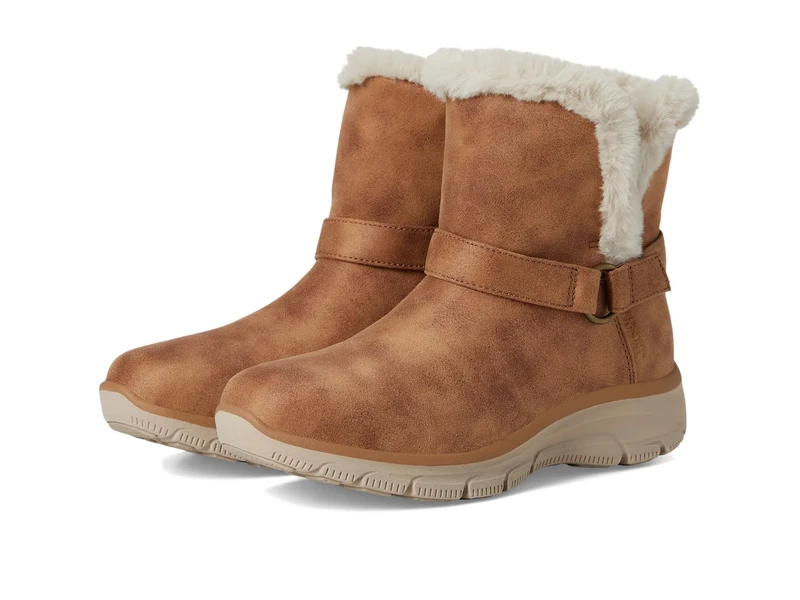 Skechers Women's Easy Going Dreamers Move Boots, Chestnut Microleather/Buckle Trim, 7 UK