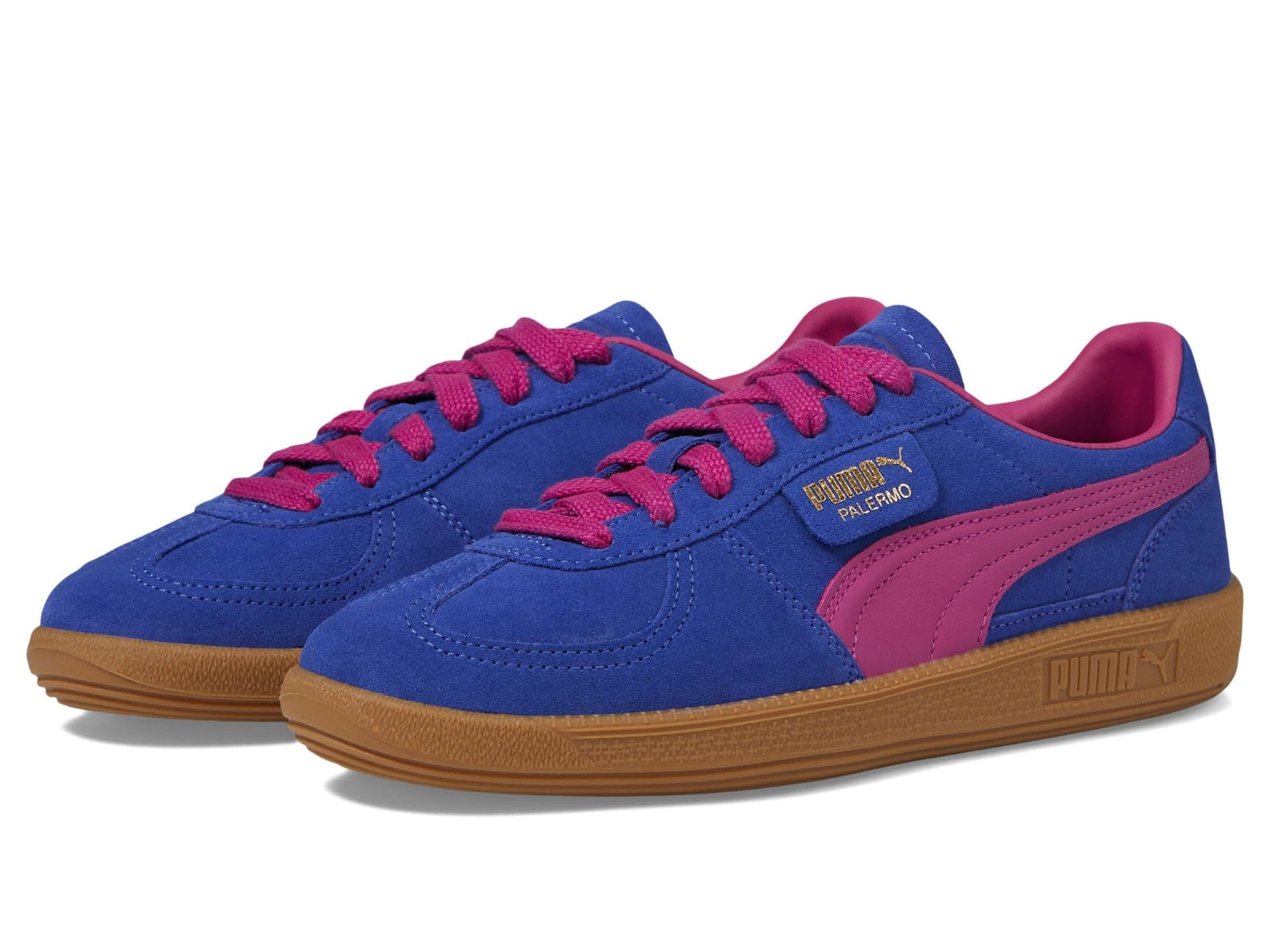 PUMA Women's Palermo Sneaker, Lapis Lazuli/Magenta Gleam/Gum, 6.5 UK