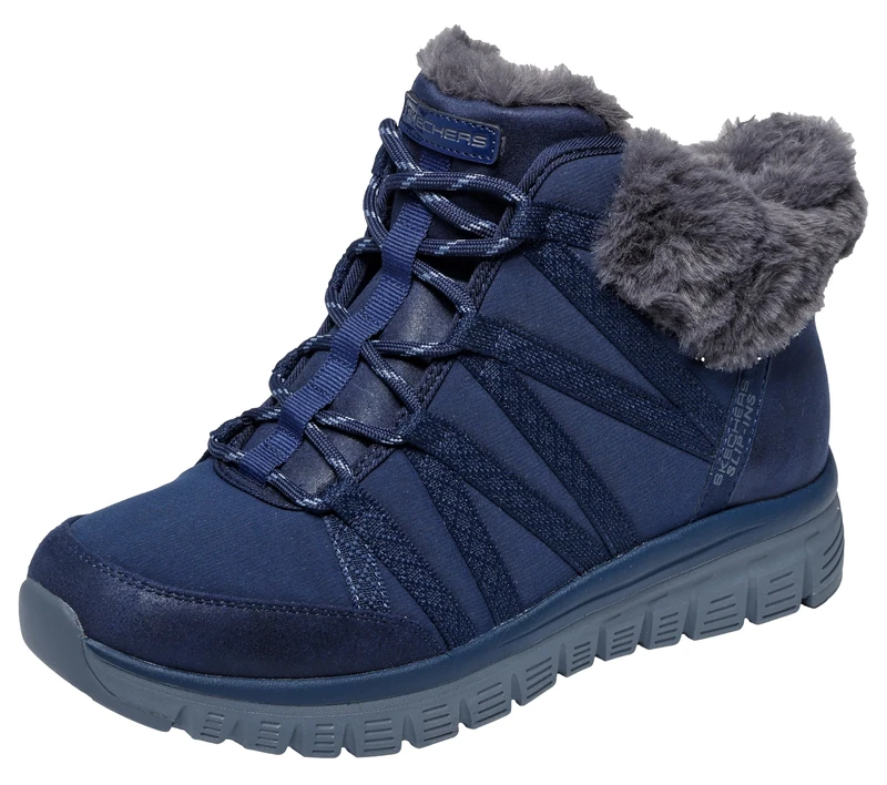 Skechers Womens Graceful - Hands Free Slip-ins Ankle Boot, Navy, 6 UK