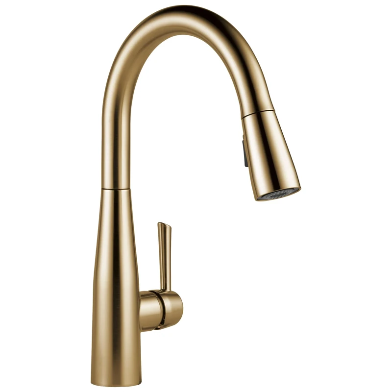 Delta Faucet Essa Pull Down Kitchen Faucet Gold with Pull Down Sprayer, Kitchen Sink Faucet for Kitchen Sink with Magnetic Docking Spray Head, Champagne Bronze 9113-CZ-DST