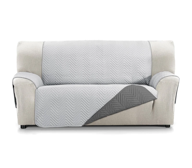Martina Home Milano Sofa Cover, Quilted Reversible Sofa Protector 3 Seater Grey/Anthracite