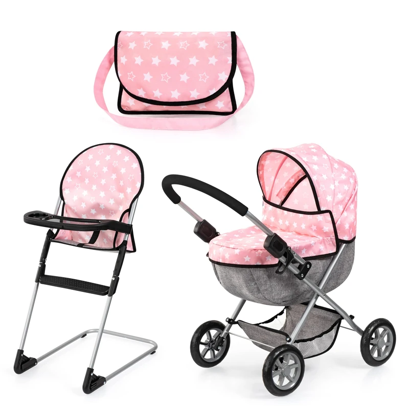 Bayer Baby Doll Pram and Highchair Set - 46cm Doll Accessories