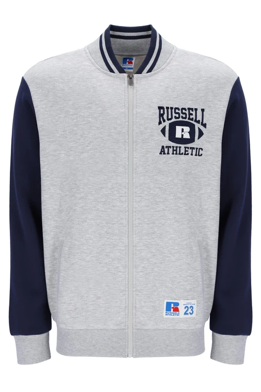 Russell Athletic Mens Ty-fleece Bomber Jacket, NEW GREY MARL, M EU