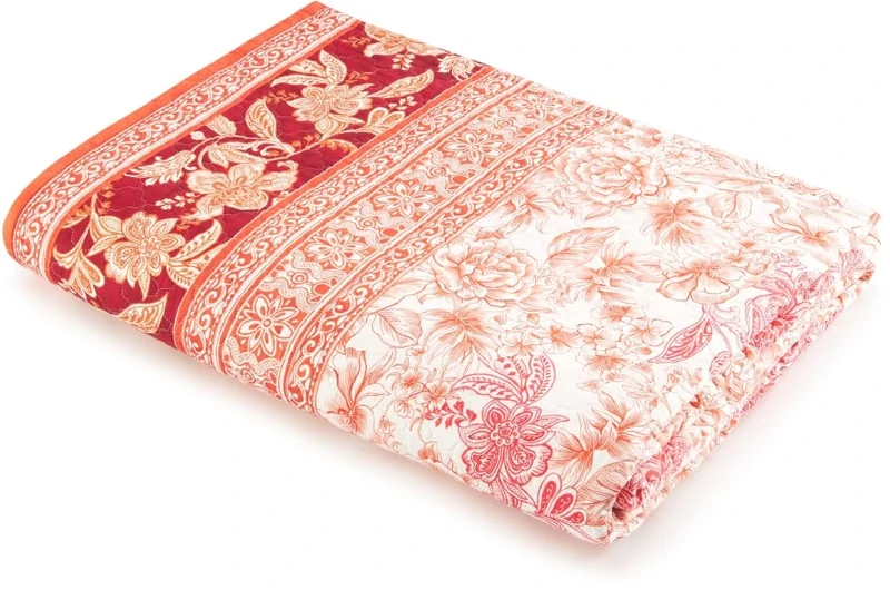 Bassetti CAPODIMONTE 9328507 Bedspread 100% Cotton Coral R1 220 x 255 cm