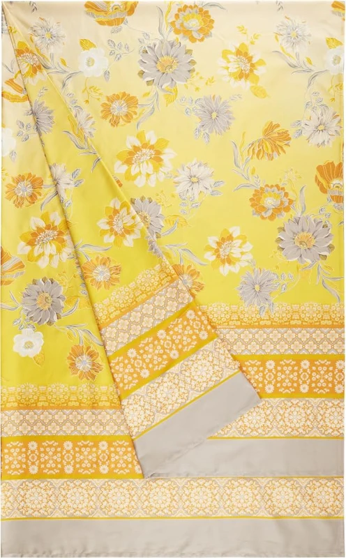 Bassetti POSILLIPO Foulard of 100% cotton in the color yellow Y1, dimensions: 270x270 cm - 9328402