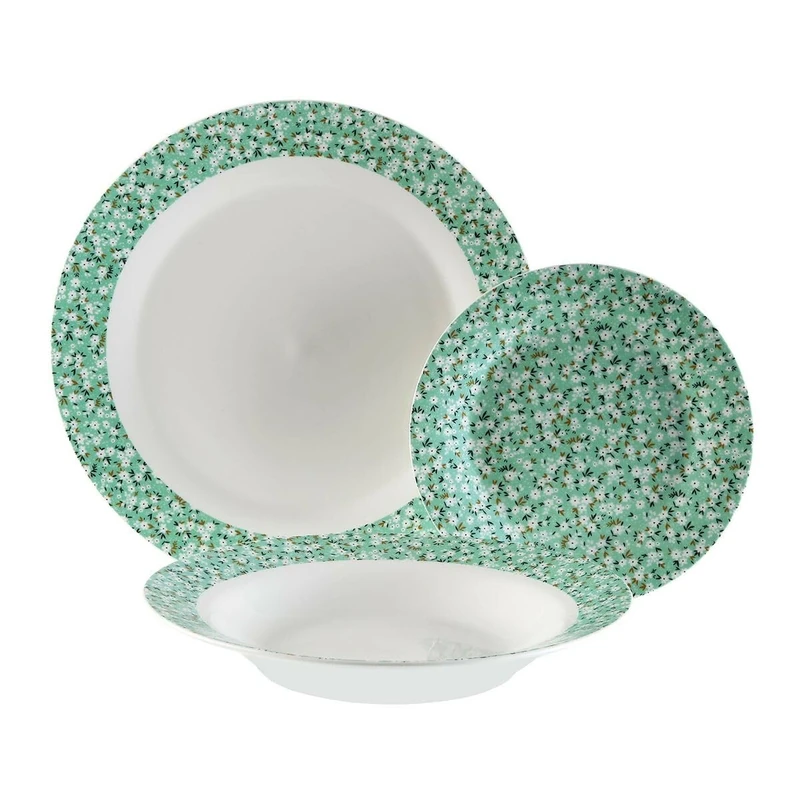 Versa Bellis Flower 18 Piece Porcelain Dinnerware Set