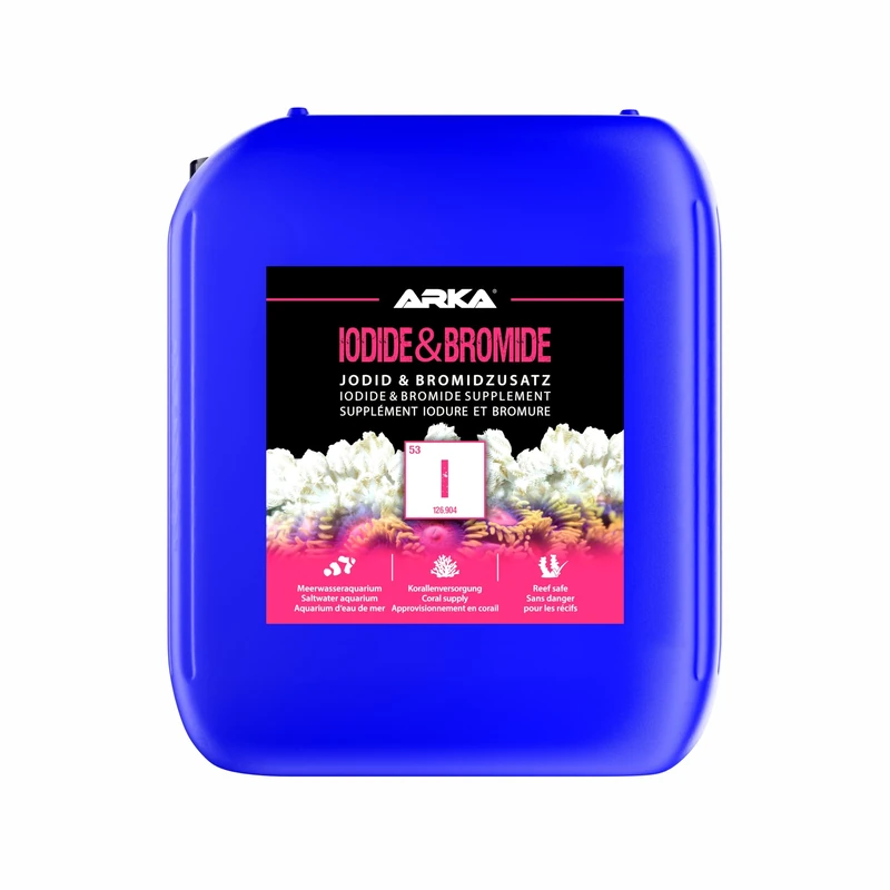 ARKA - Ioduro e bromuro - Additivo a base di iodio e bromuro per la cura dei coralli in ogni acquario marino - Contenuto: 5000 ml