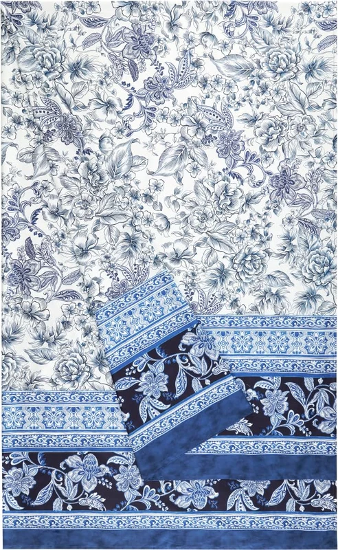 Bassetti CAPODIMONTE 9328381 Scarf 100% Cotton B1 Size 270 x 270 cm Blue