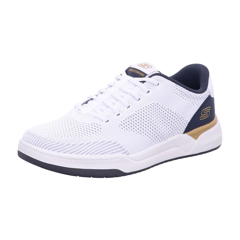 Skechers Men's Corliss Dorset Sneaker, White Knit/Synthetic, 11 UK