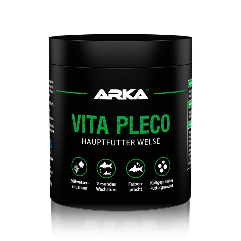 ARKA - Vita Pleco - Mangime per pesci gatto - Granuli morbidi per pesci gatto in qualsiasi acquario d'acqua dolce - Contenuto: 1800 g