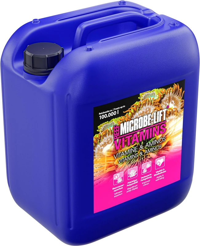 ARKA - Vitamins - 5 L - Multivitamin supplement incl. amino acids for fish & corals, promotes health and well-being in every saltwater aquarium.