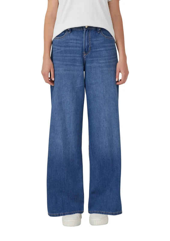 s.Oliver Jeans Suri/Regular Fit/High Rise/Wide Leg, Blue, 34W x 30L