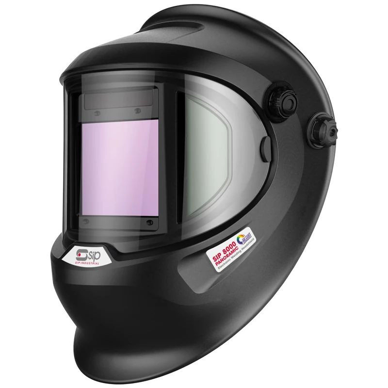 SIP METEOR 8000 Panoramic Welding Helmet Auto Darkening True Colour HD LCD Solar Powered Headshield