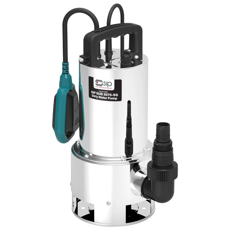 SIP SUB 3075-SS Submersible Dirty Water Pump 750W 230V 16500L/hr 35mm Solids Float Switch