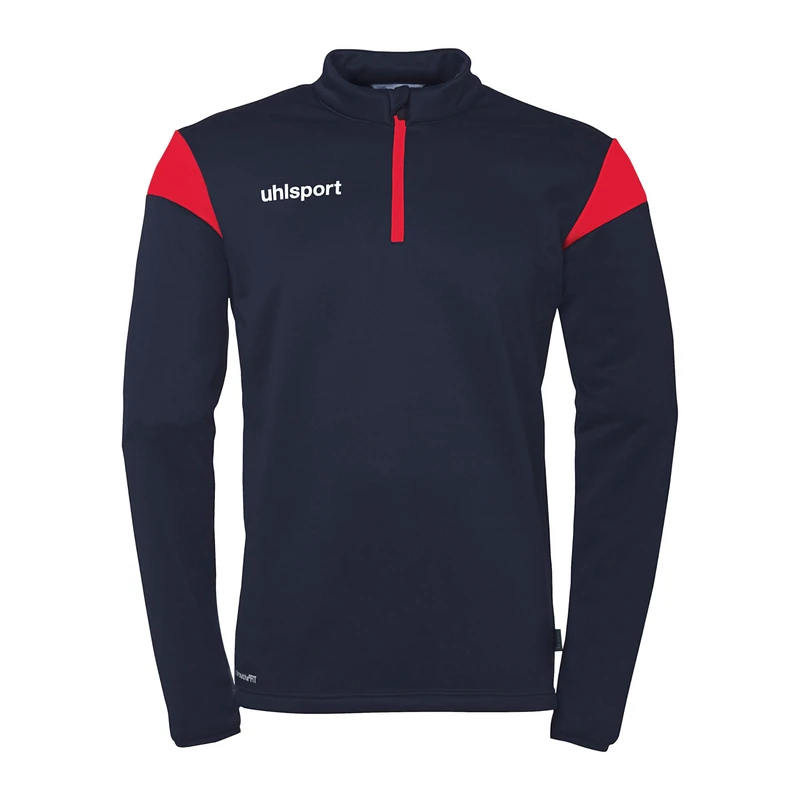 uhlsport Squad 27 1/4 Zip Top, Unisex Pullover Sweater, marine/rot,