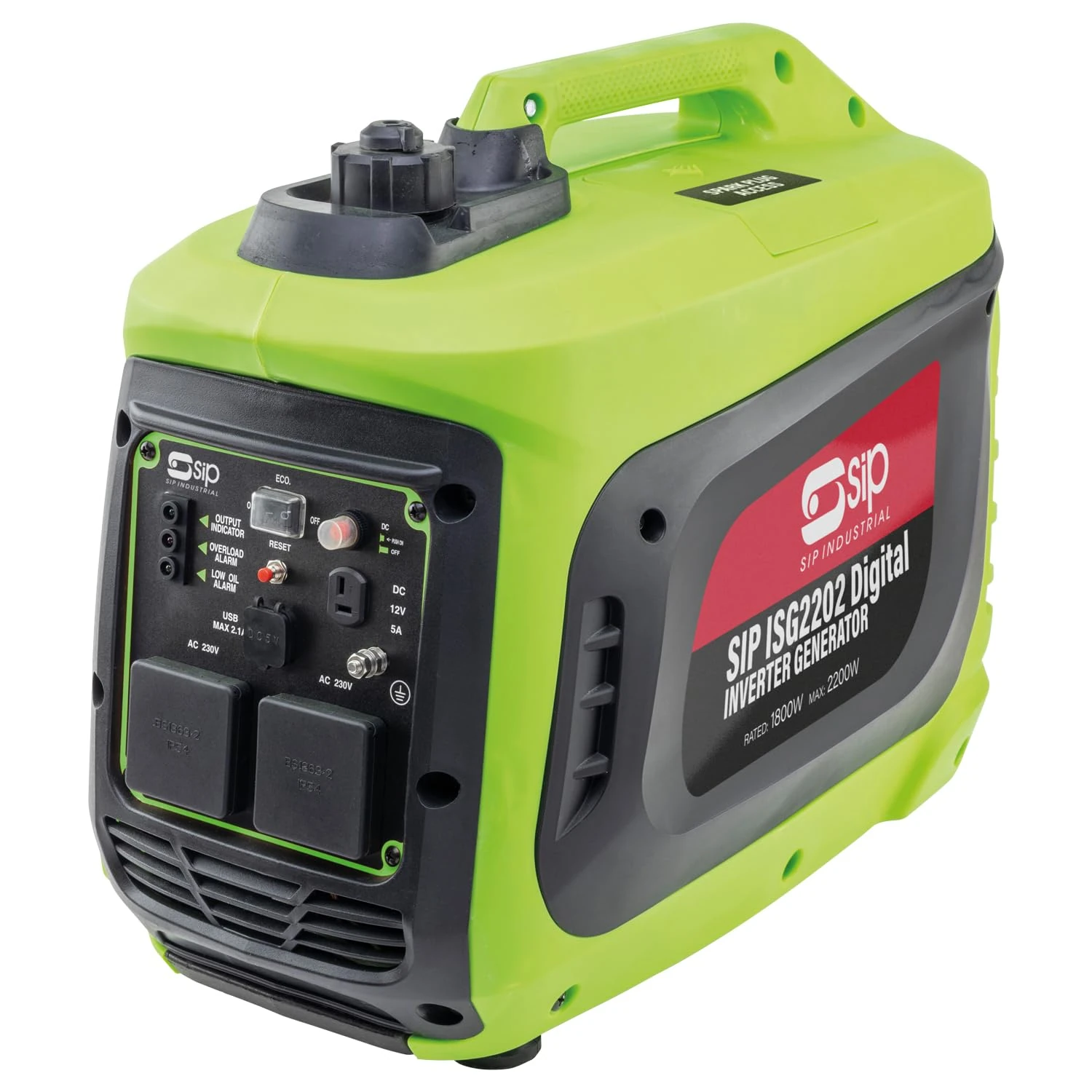 SIP ISG2202 Digital Power Inverter Petrol Generator 2000W 78.5cc 4-stroke Engine 4L Fuel Tank