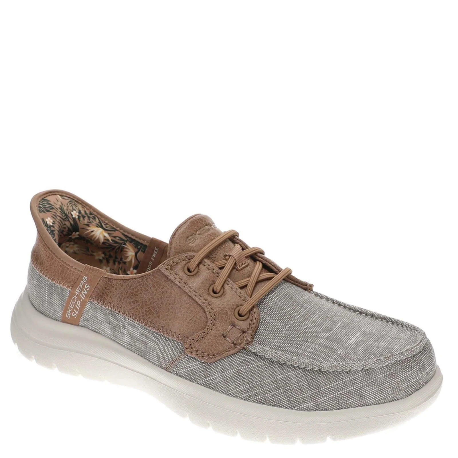 Skechers Women's Hands Free Slip-ins On-The-go Flex-Coastal Sky Boat Shoe, Taupe, 3.5 UK