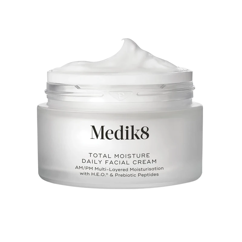 Medik8 Total Moisture Daily Facial Cream – Hyaluronic Acid Moisturiser, Day & Night Face Cream, Clinically Proven Instant, Deep & Lasting Moisturisation, Fragrance-Free For All Skin Types – 50 ml